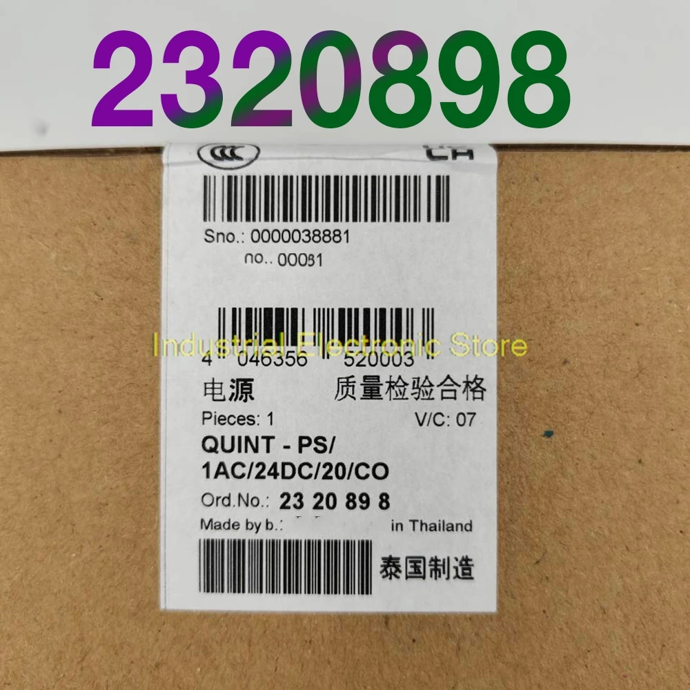 

QUINT-PS/1AC/24DC/20/CO Power Supply For Phoenix 2320898
