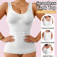 1pc femmes ventre contrôle Shapewear classique 2-en-1 avec soutien-gorge rembourré haute élastique gilet corps Shaper Up ascenseur Corset Cami débardeurs 6