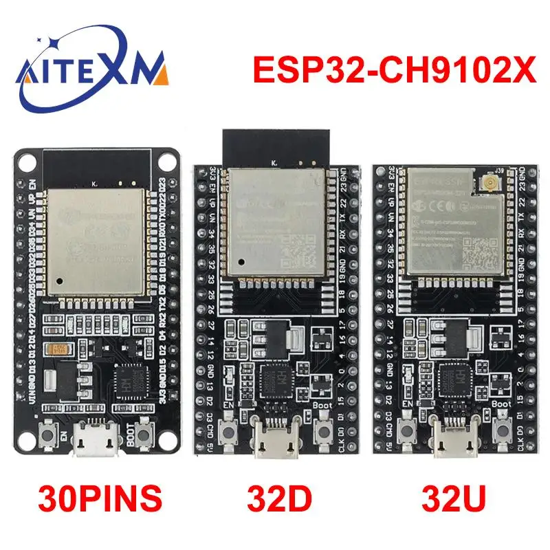 

New ESP32 Development Board CH9102X WiFi+Bluetooth Ultra-Low Power Consumption Dual Core WIFI Development Board Eletronicos Kits