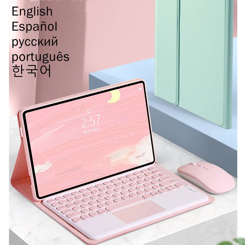 Capa do Teclado para Xiaomi Redmi Pad Russo Espanhol Hebraico Árabe Touchpad Tablet 10.61