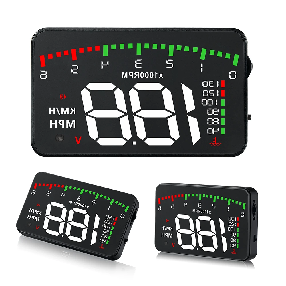 A900 Auto OBD2 HUD Windschutzscheiben-Projektor EOBD Head-Up-Display Tachometer Auto-Elektronikzubehör Wassertemperatur Spannung Drehzahl HUD – Detail 17