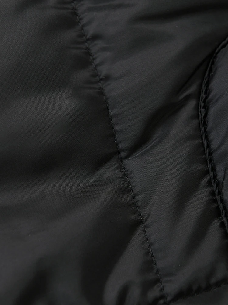 [EAM] New Winter Loose Parkas Hooded Long Sleeve Black Long Cotton-padded Warm Loose Big Size Jacket Women Fashion 2026 JD12101