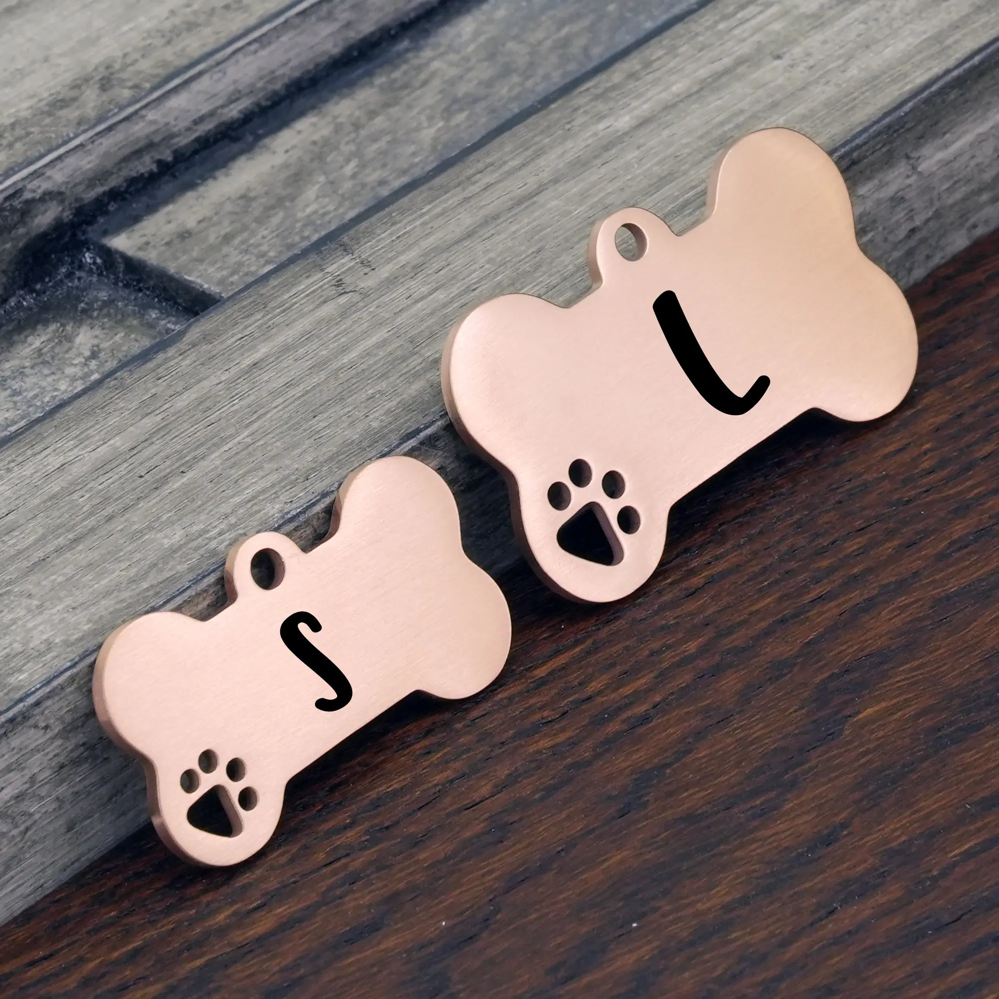 Pet ID Tags Dog ID Tag Name Custom Engraved Personalized Cats Bone Pet Gift Stailless Both Side