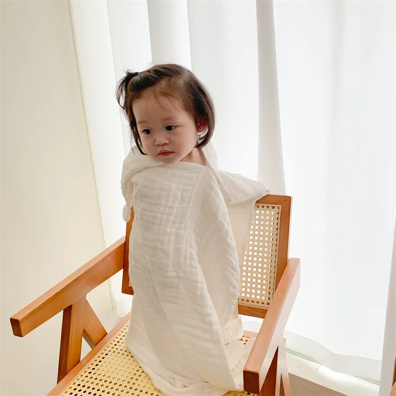 6Layers Children bathrobe Baby Bath Towel Robe Gown Kid Cotton Gauze Hooded Cape Poncho Cartoon Bear Cloak mantle Cloke