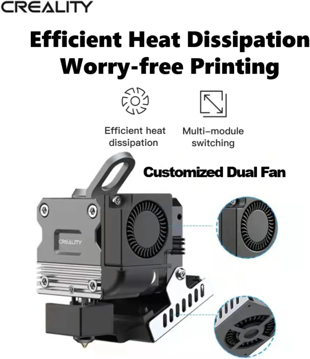 Creality 스프라이트 다이렉트 드라이브 압출기 프로 키트, Ender-3, 엔더 3 V2, 3 프로, 3 맥스용, 3D 프린터 지지대 CR 터치용, 올 메탈 듀얼 기어