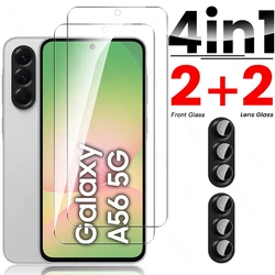 Premium 9H Tempered Glass Screen Protector with Camera Lens Film - Samsung A16 5G (4In1 2Front 2Lens)