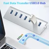 USB 3.0 HUB 7 Ports High Speed Multi Splitter Adapter Aluminum Alloy Hub Up To 5Gbps Docking Station Expander for Laptop Compute 2