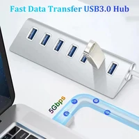 USB 3.0 HUB 7 Ports High Speed Multi Splitter Adapter Aluminum Alloy Hub Up To 5Gbps Docking Station Expander for Laptop Compute 2