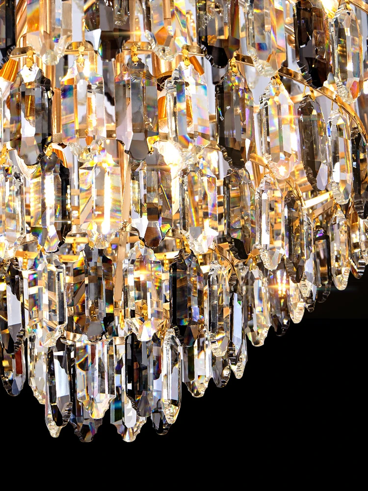 Grand Chandelier Villa Hall Light Jump-storey Duplex Building Hotel Lobby Restaurant Light Luxury Crystal Pendant