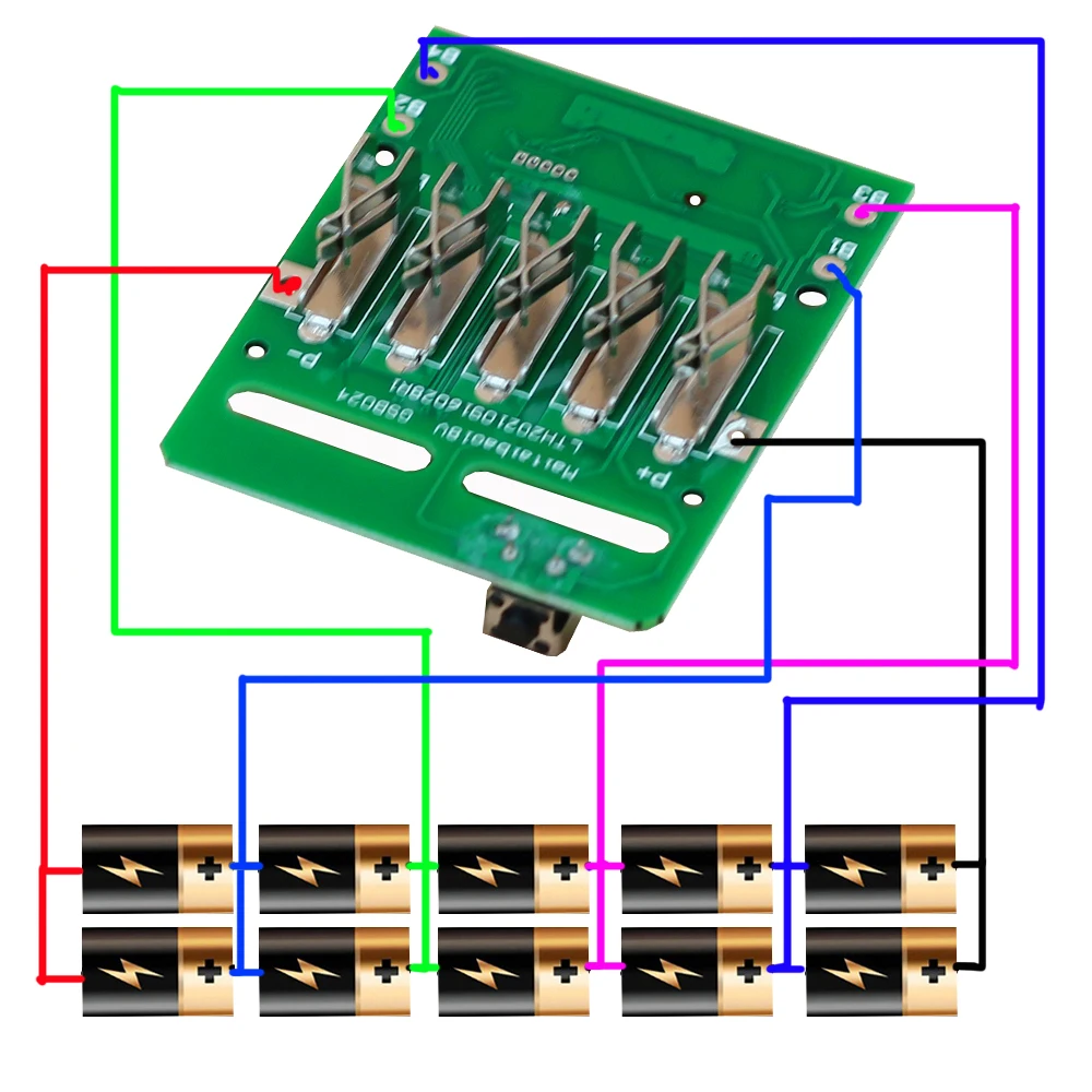 Doscing PCB BMS 리튬 이온 배터리 케이스, 메타보 전동 공구 드릴 625592000 625591000 배터리용 DIY 용량, 18V