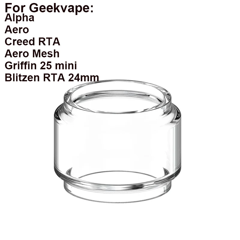 Стеклянная трубка с пузырьками для GeekVape Griffin 25 mini Creed RTA Alpha 4 мл Blitzen 24 мм Aero Mesh 5 М