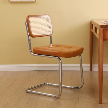 가정용 라탄 식당 의자, 원목 의자, 서재 사무실 의자, 커피숍 인기 라탄 의자