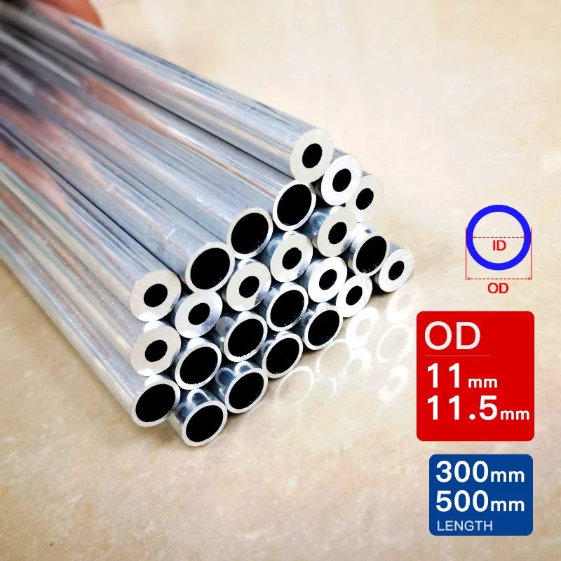 Tubes Aluminium 6063 Sourcing Map - Ø6mm Extérieur, 4mm Intérieur - Longueur 300mm - Lot De 3