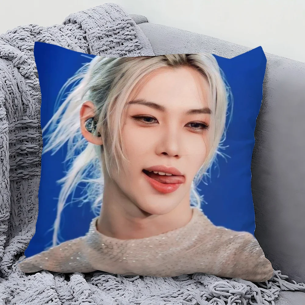 1pc F-Felix KPOP Pillow Case Square Pillow Bedroom Sofa Leisure Comfort Cushion Car Living Room Home Decoration 40X40 5