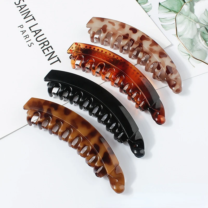 2 Pieces Banana Hair Clip Comb Clips for Women Stretch Ponytail Holder  Accessory for Thick Curly Hair Grip Styling Maker Tool Clip Adjust Clincher  for