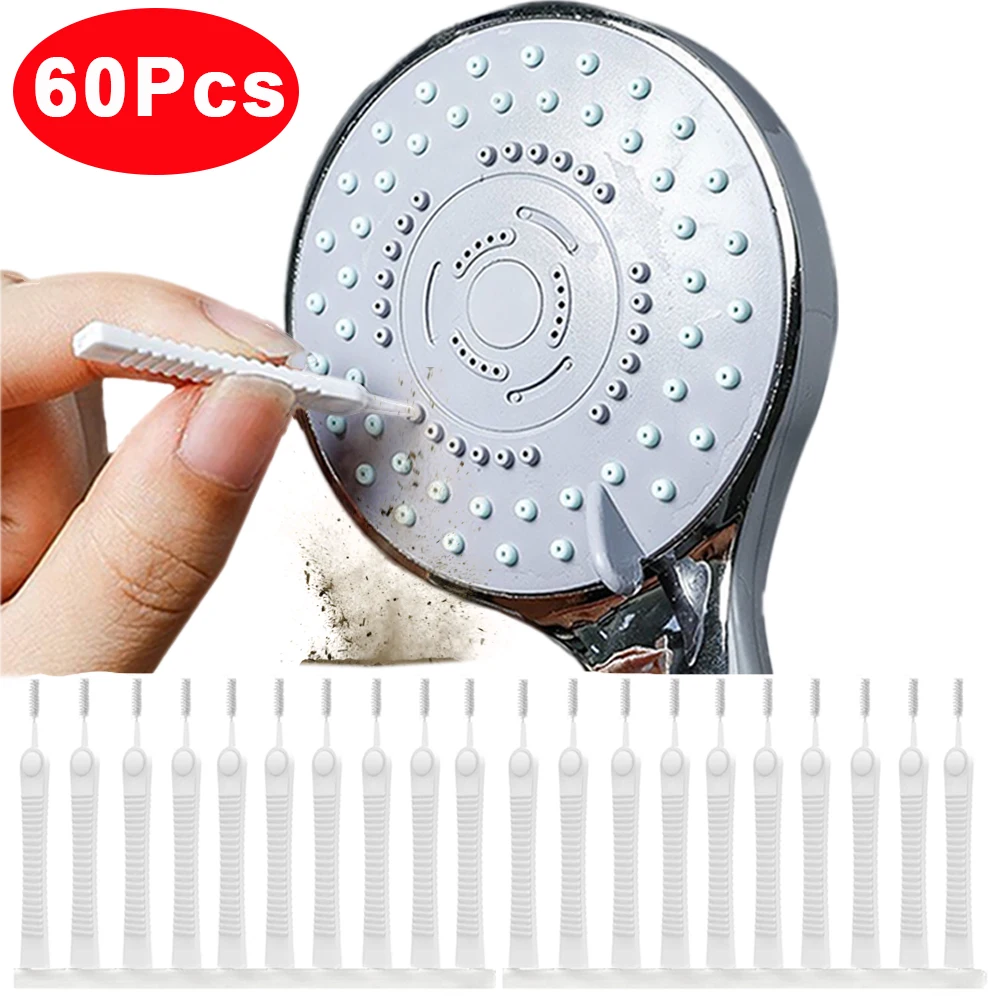 

10/60Pcs Shower Head Cleaning Brush Anti-clogging Multi-purpose Washing Brush Mobile Phone Hole Gap Cleaner Bathroom Supplies