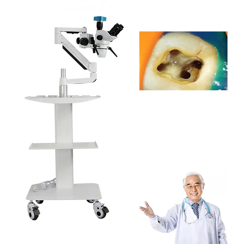 

Dental Microscope With Camera With Continuous Zoom 3.35X~22.5X 1080P Root Canal Binocular Photography and Video Equipment