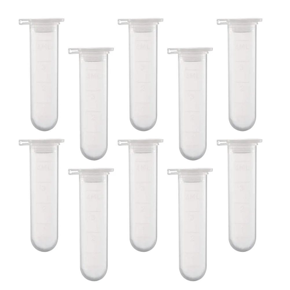 50pcs Centrifuge Tubes Laboratory Test Tube Vials Clip Container Lid Supplies Mini Science Experiment Accessories With Scale
