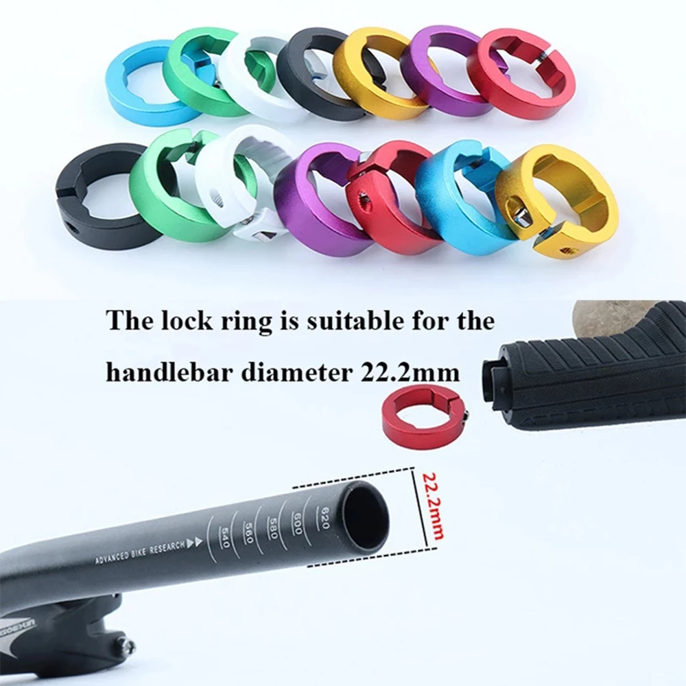 Mountain Bike Handlebar Lock Rings - Enhanced Grips with Secure End Locks
