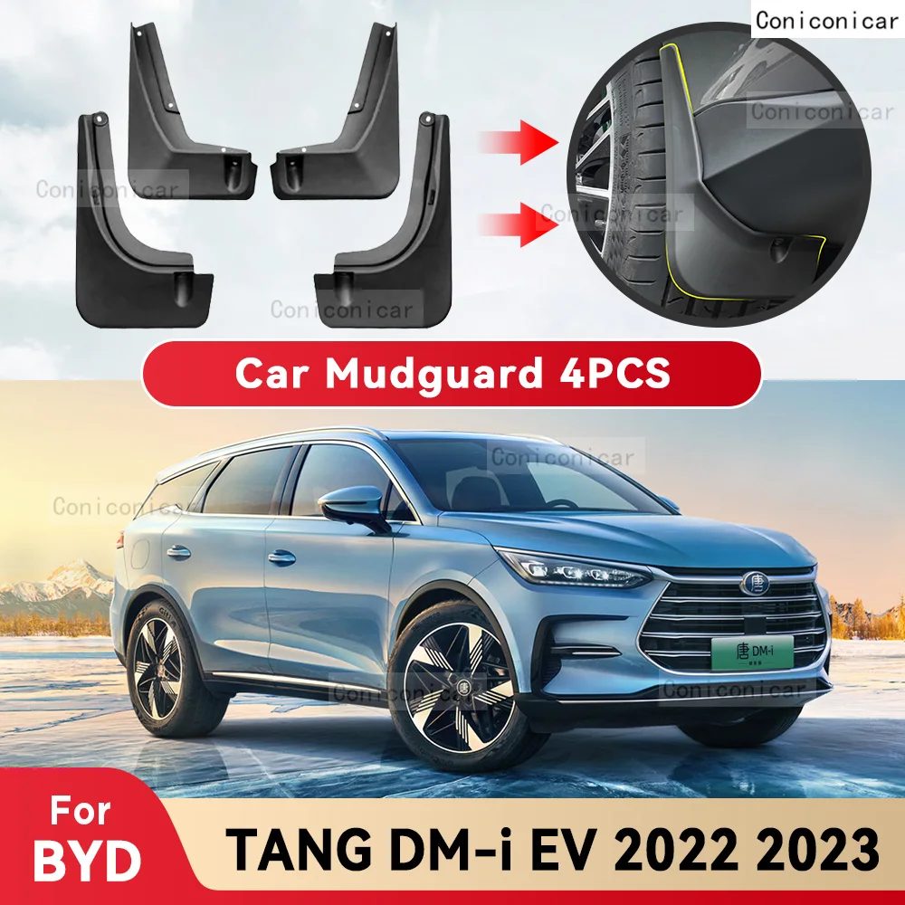 

Брызговики для BYD TANG DM-i EV 2022 2023, брызговики, передние и задние брызговики, Стайлинг, аксессуары для автомобиля