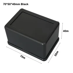 Universal Waterproof ABS Plastic Enclosure Box - Durable Storage Case for Electronics and Instruments (White/Black) (70 - 50 - 40mm Black)