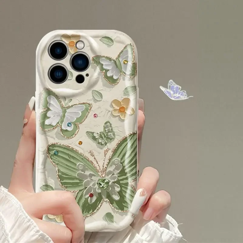 Korean Trendy Butterfly Chain Phone Case Cover