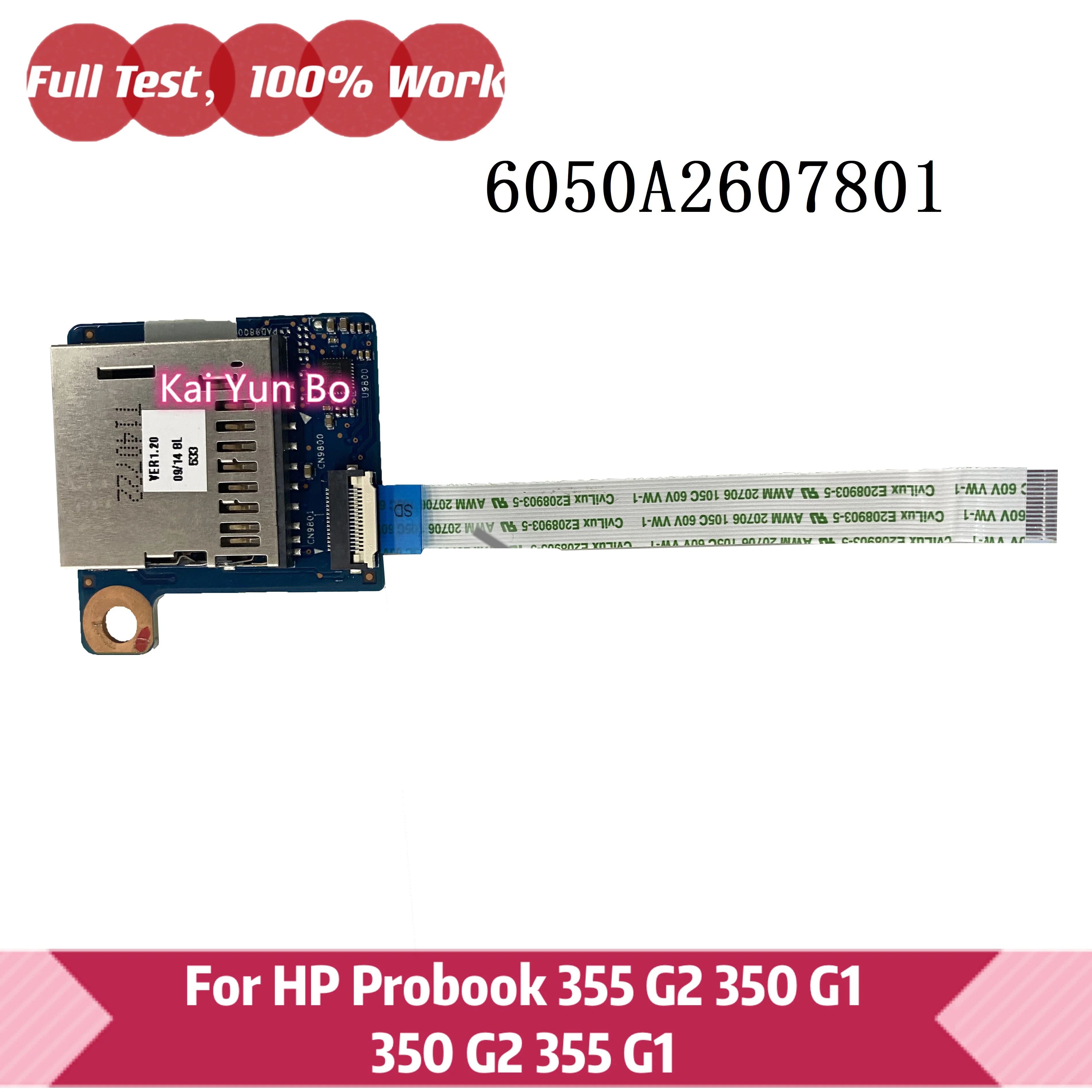 

Notebook SD PC NANNY For HP Probook 355 G2 350 G1 350 G2 355 G1 Laptop Card Reader Board w/Cable 6050A2607801 WORKS