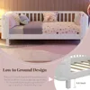 Twin Size Kids Bed with Rails, Wooden Low Beds Frame with Slats Support, Modern Twin Daybed with Detachable Side Rails 5