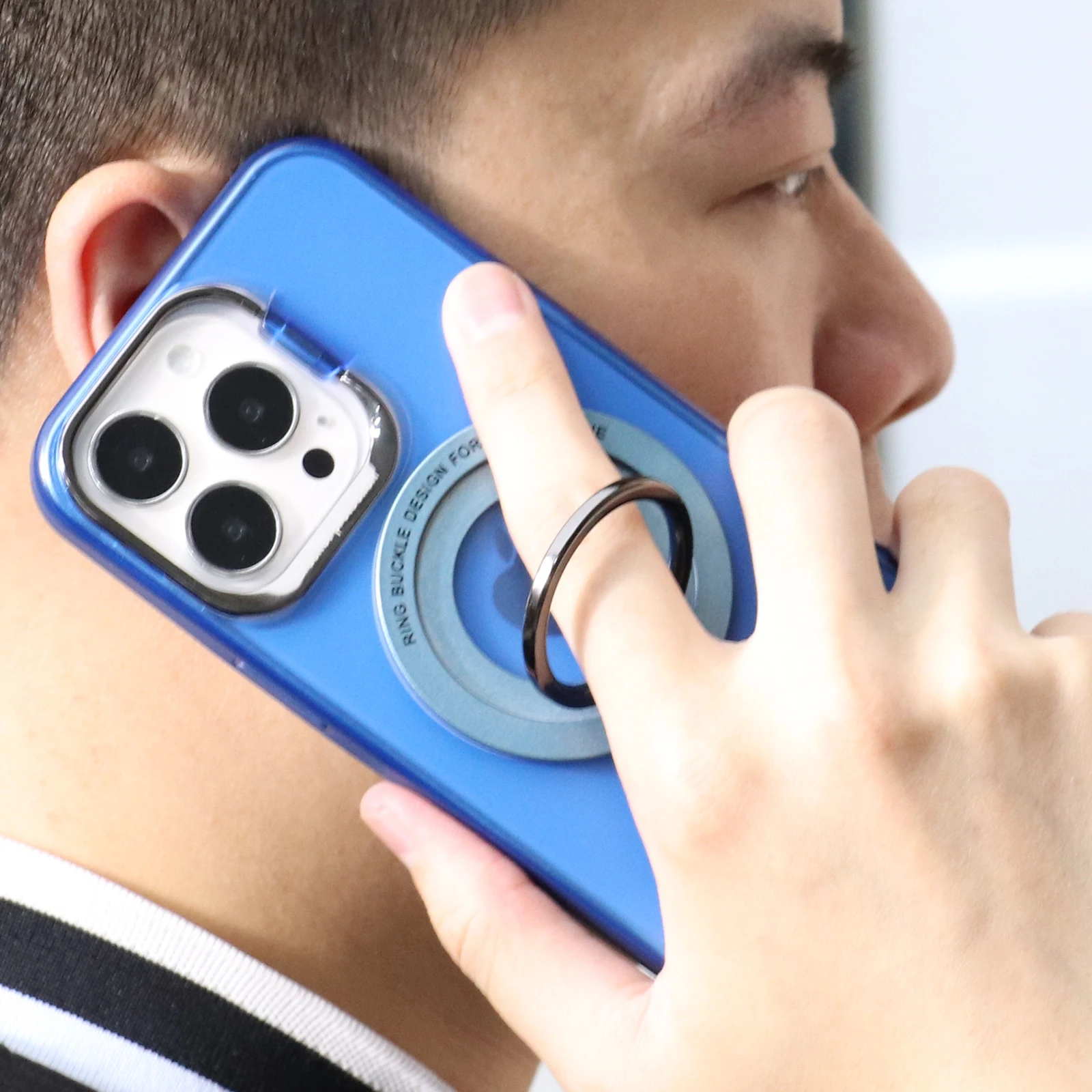 Magnetic Ring Grip Tok Phone Holder For iPhone 13/iPhone 12 Magnet Function Built In Phone Case Kick Stand For iPhone mobile stand for table