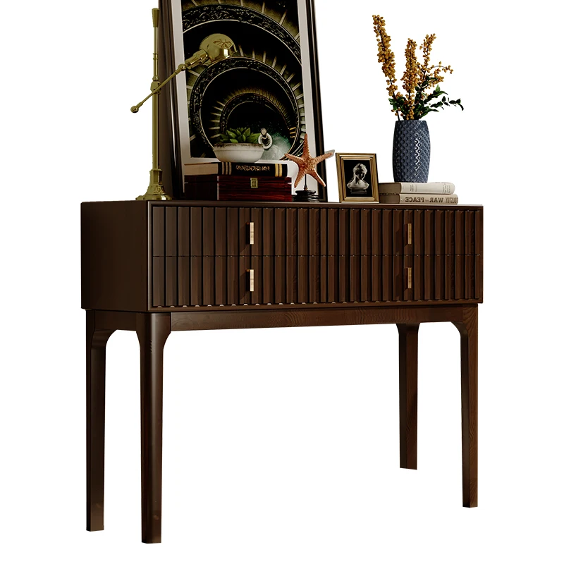 

XL Aisle Cabinet Country Retro Entrance Cabinet a Long Narrow Table Entrance Table-Side Cabinet Living Room