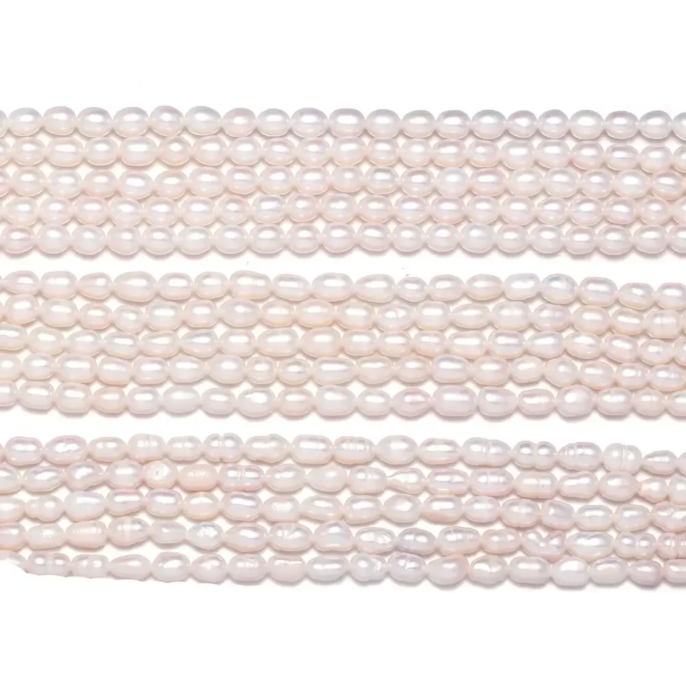 Pearls For Jewelry Natural Pearl Beads Loose Beads Loose Pearl Beads Pearl Beads Beads For Jewelry Making Natural Freshwater Pearl Beads Rice Shape Punch for DIY Necklace Bracelet Jewelry Making