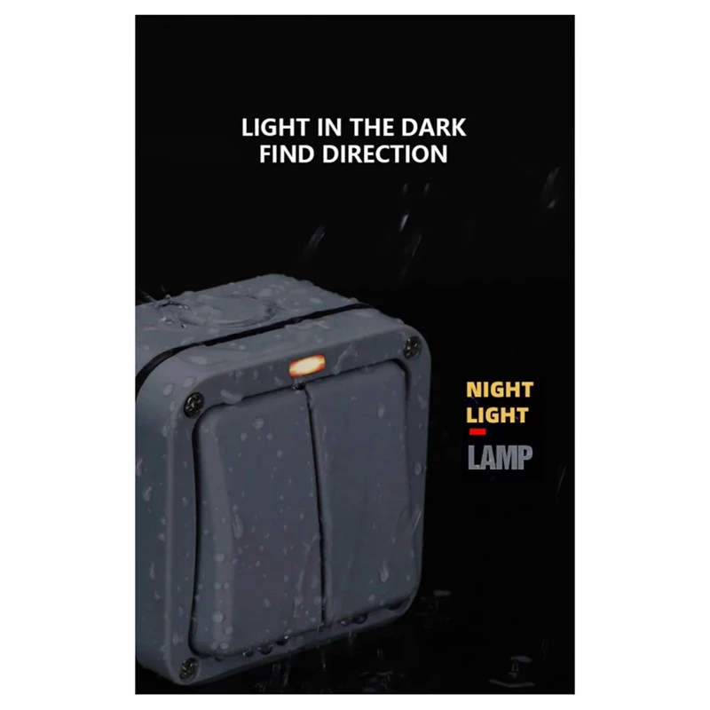 A15R -IP66 Wall Electrical Switch 220V Light Waterproof On Off Security Button With Fixation Night In The Pc Power