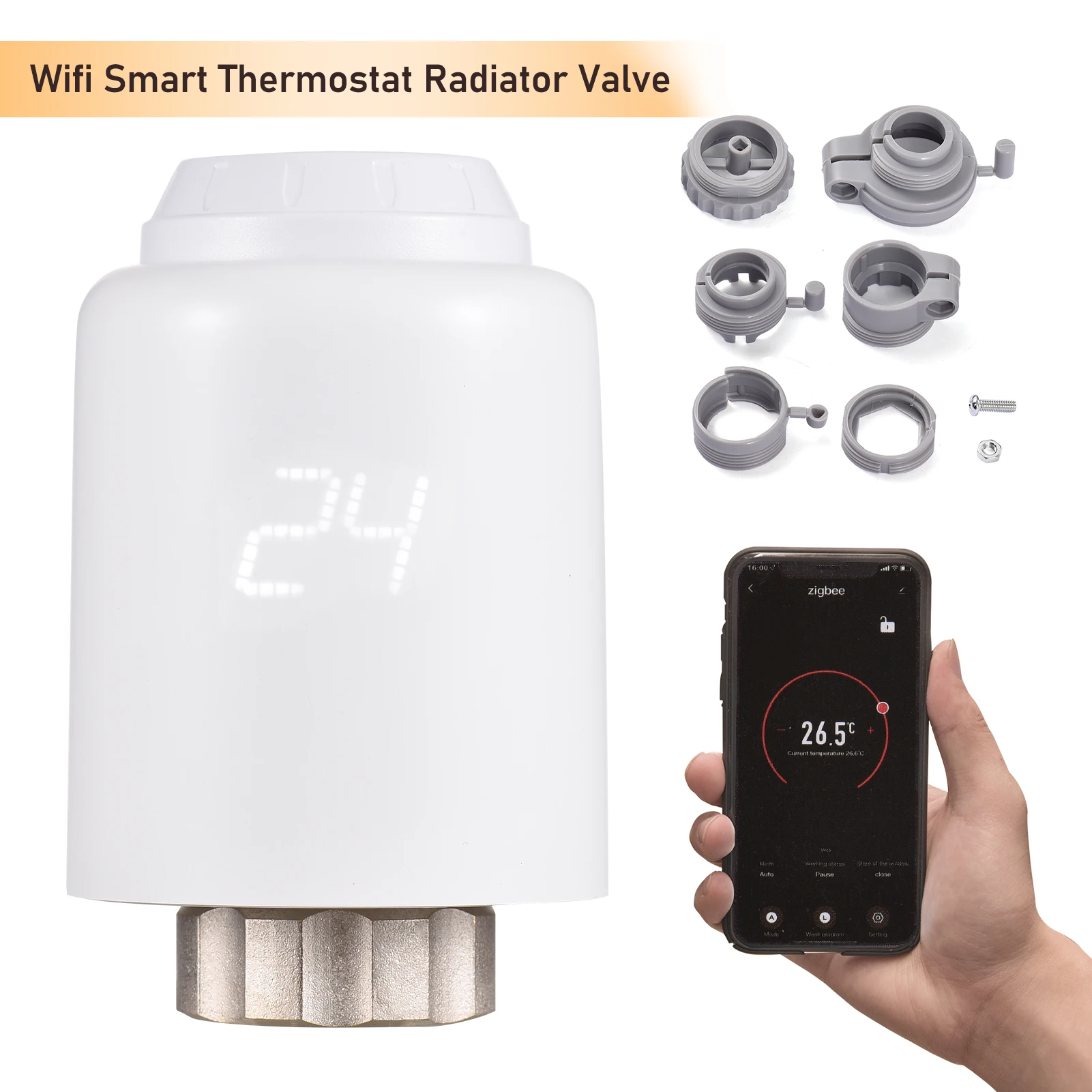 Zigbee Radiator Actuator Thermostat,smart Trv Thermostatic Valve