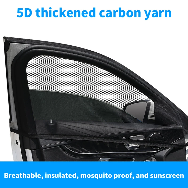 UV Sunshine Cover Shade Mesh Car Window Screen Door Covers Front Rear