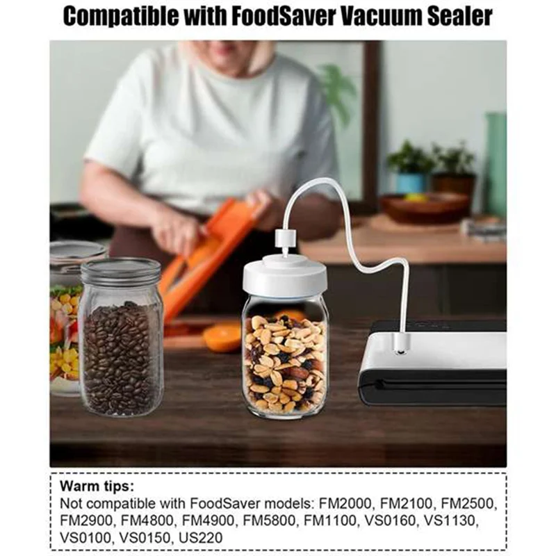 B64B-Jar Sealer Vacuum Kit - Jar Vacuum Sealer Compatible With Foodsaver Vacuum Sealer Machine
