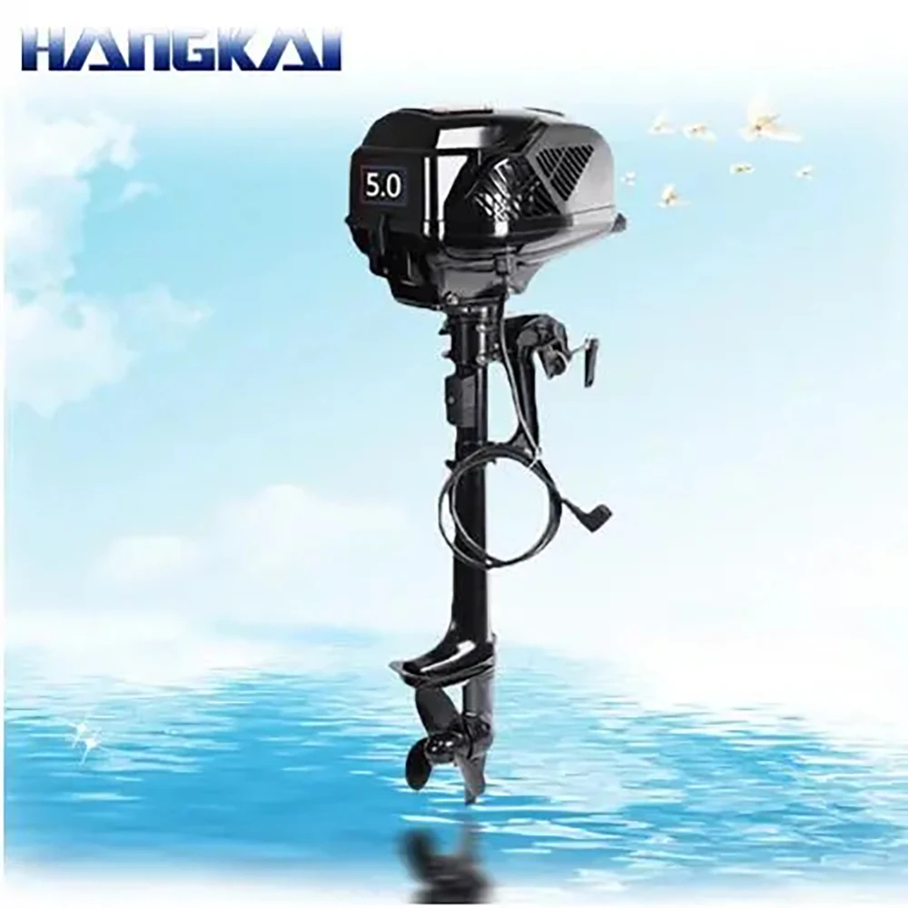 

Brand New HANGKAI 5.0 Model Brushless Electric Boat Outboard Motor Long Shaft With 48V 1200W Output Fishing Boat Engine