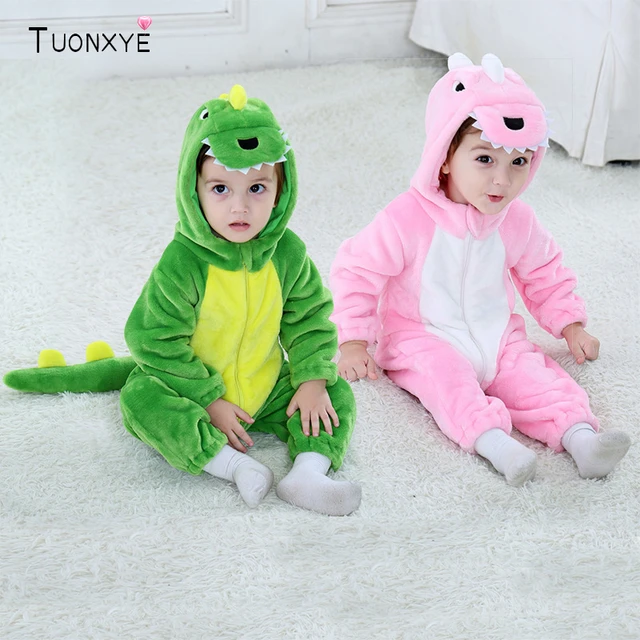 Pelele con capucha de dinosaurio para bebé recién nacido, mono, pijama,  ropa de dormir