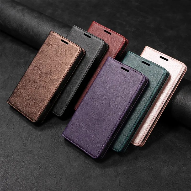 Premium Flip Wallet Case: Double Folding Design with Anti-theft Technology and Magnetic Closure