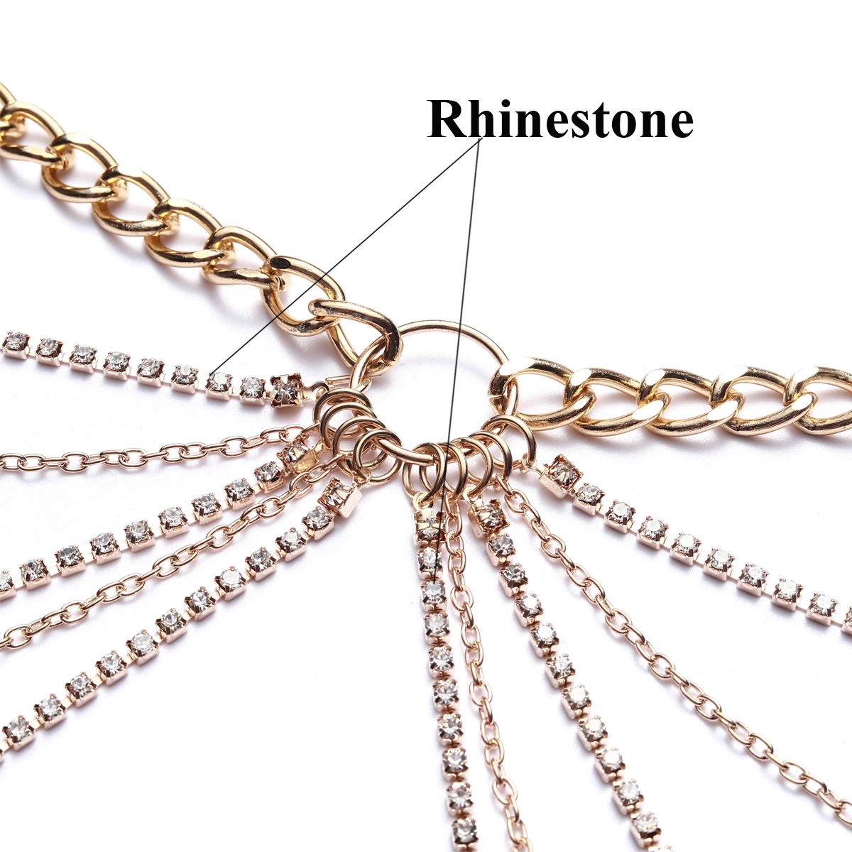 Sexy Waist Chain Belt Layered Rhinestone Belly Body Chain Fashion Trend Jewelry For Women Festival Rave Party Accessories - Image 4