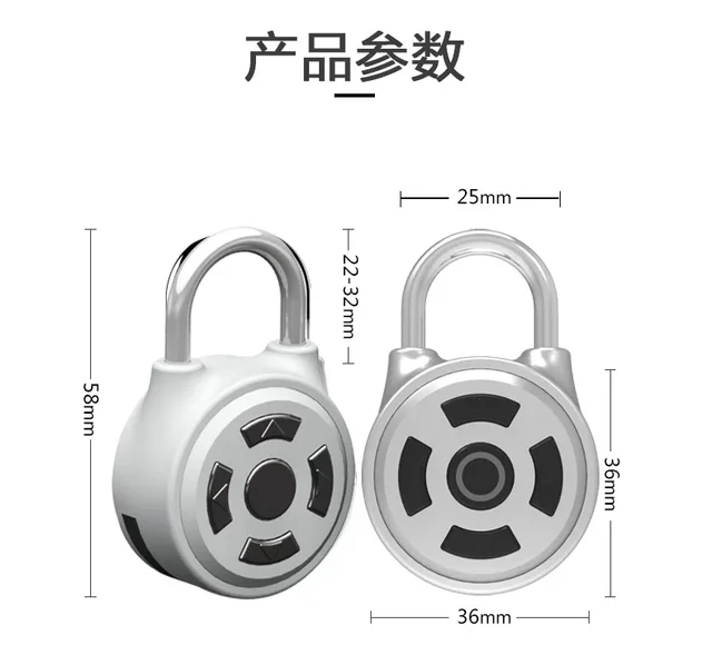 Tuya Smart Password Lock Bluetooth Smart Door Padlock Digital Electronic Lock Keyless Rechargeable Security Protection 3