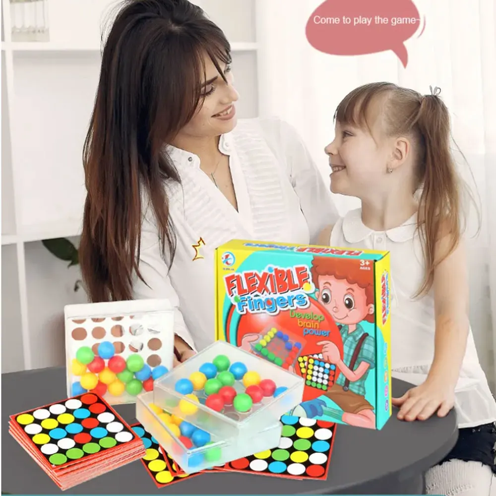 Montessori Flexible Finger Board Finger Rolling Ball Palm Treasure Board Rolling Game Puzzle Toy Flexible Tabletop puzzle toys