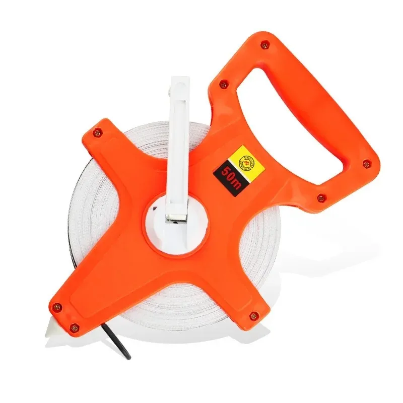 Tape Measure Measuring Tape 1Pc 30M/50M Meter Open Reel Fiberglass Tape Measure Inch Metric Scale Impact Resistant Plastic Measure Tools