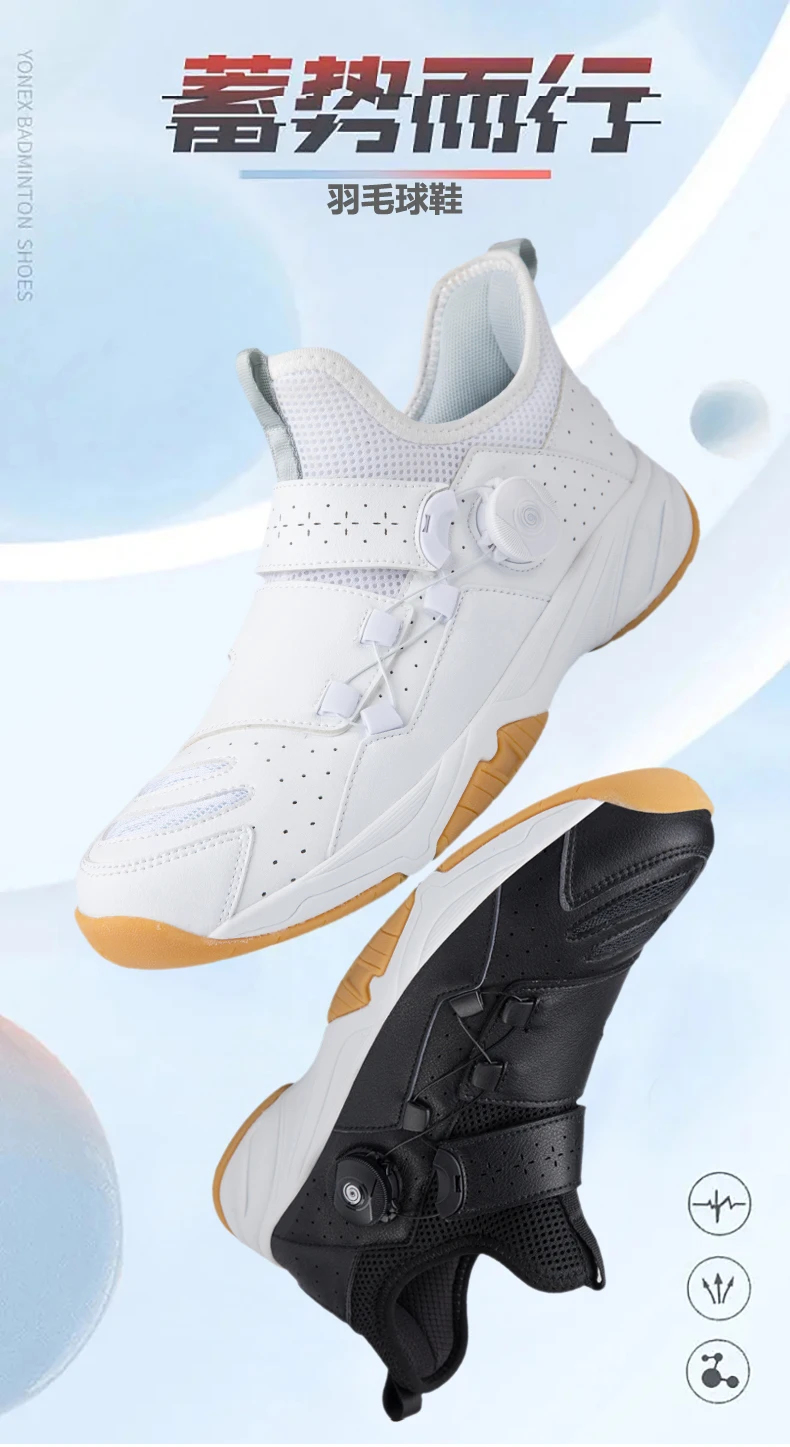 Description Picture 3 of item2023 New Universal Professional Badminton Shoes Light Tennis Shoes Large 36-46 Comfortable Anti-slip Volleyball Sneakers Men
