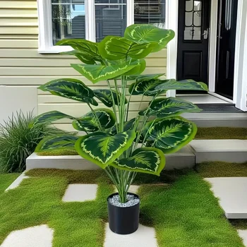 24Leaves Giant Artificial Plants Tree Realistic Full Lush Greenery Indoor Outdoor All-Season Decor for Home Wedding Party New 1