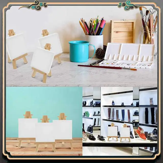Reliable-120 Mini DIY Wooden Frame Artist Wooden Easel Wedding Table Card Stand Display Stand Party Decoration 15X8cm Easel 5