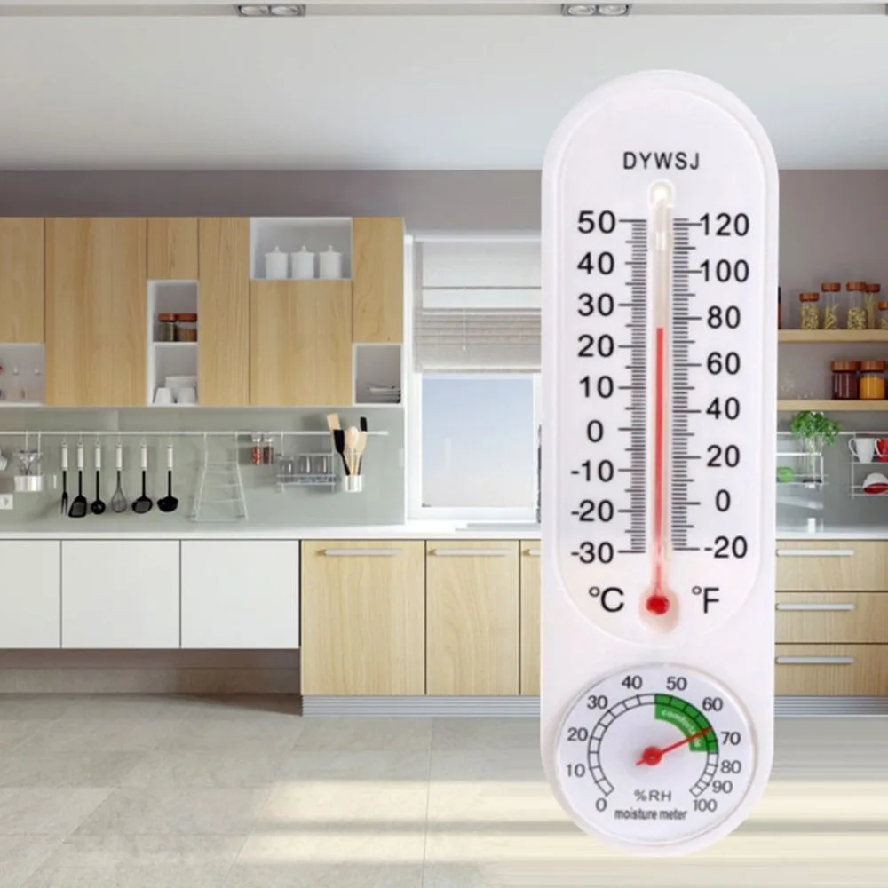 Wall Mounted Thermometer Plastic Accurate Home Humidity Meter Garden Temp Meter Indoor Outdoor