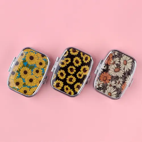 Van Gogh Art Mini Pill Box 2-Compartment Medicine Pill Organizer Household Portable Medicine Storage Box Travel Jwelery Gift - Image 3