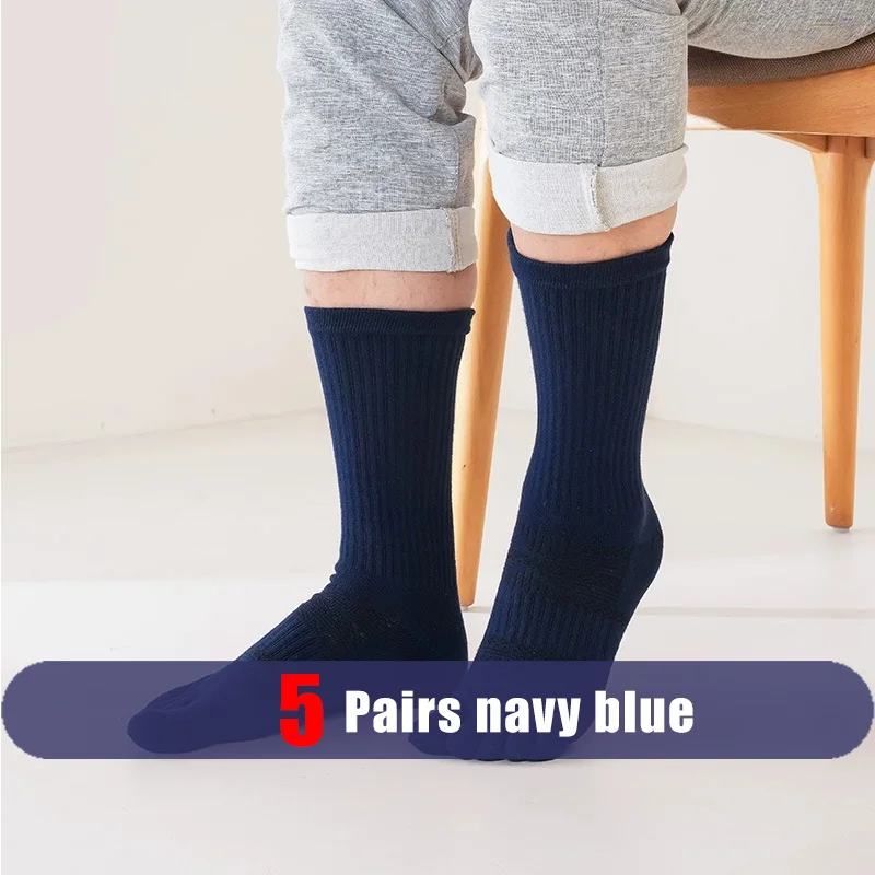 Men's Breathable Compression Toe Socks for Fitness and Outdoor Sports