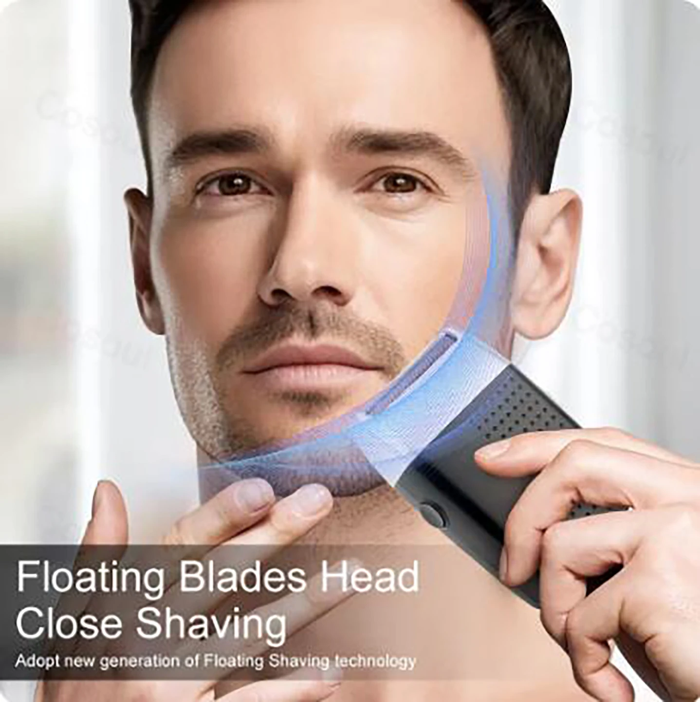 1pc Men's electric shaver, beard trimmer, portable hair clipper, rechargeable beard shaving machine
