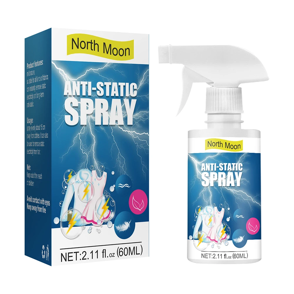 60 ML Static Cling Remover Remove Static Clothing Spray Home Antistatic Spray Remover Sprays Clothes Supply For Clothes